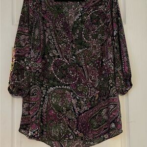 Tahari Multicolor Paisley Blouse